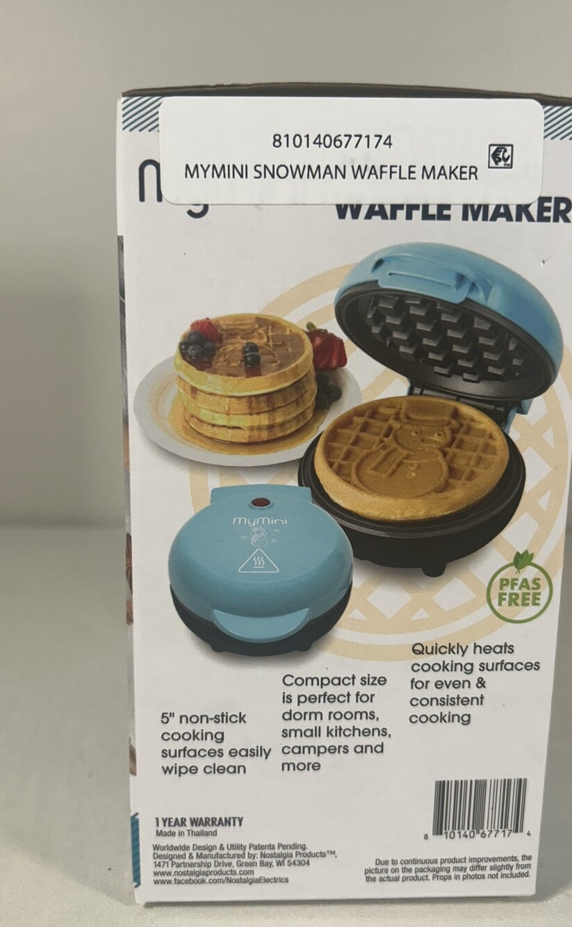 Snowman Waffle Maker - Blue
